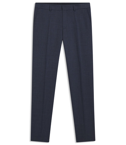 Boss Formal Trousers In Micro Patterned Virgin Wool Light Blue