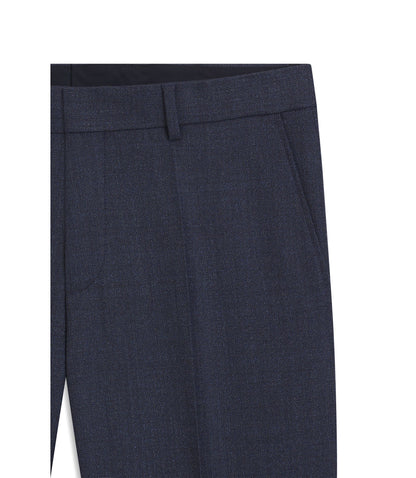 Boss Formal Trousers In Micro Patterned Virgin Wool Light Blue