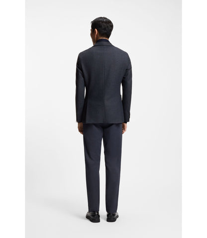 Boss Slim Fit Jacket With Integrated Bib Dark Blue