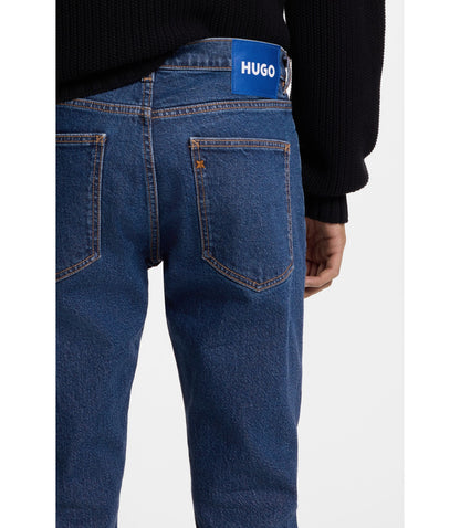 Hugo Blue Skinny Fit Jeans In Stretch Denim Blue