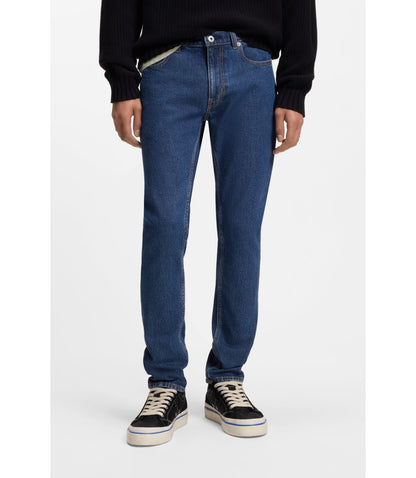 Hugo Blue Skinny Fit Jeans In Stretch Denim Blue