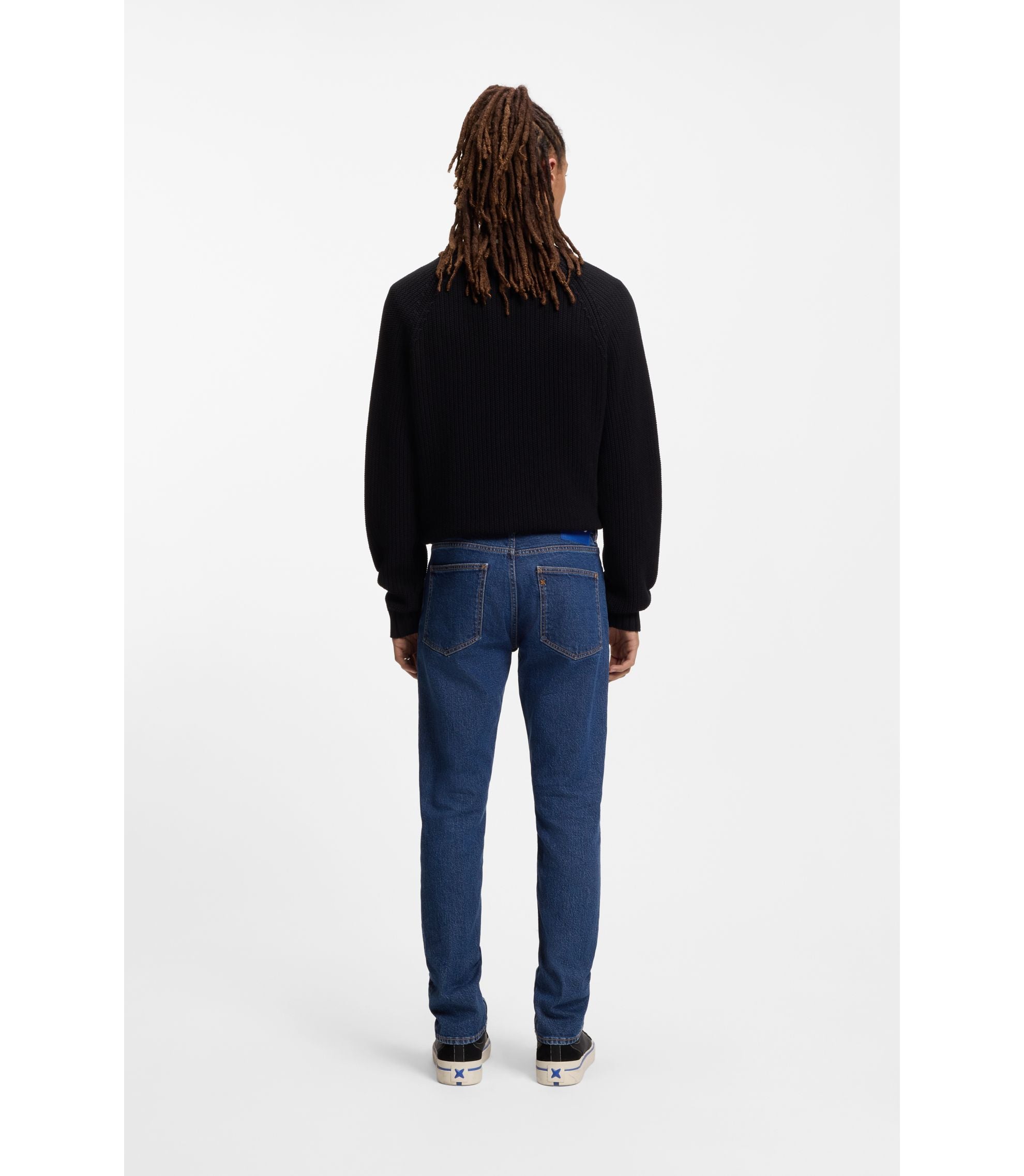 Hugo Blue Skinny Fit Jeans In Stretch Denim Blue