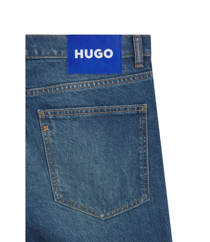 Hugo Blue Skinny Fit Jeans In Stretch Denim Blue