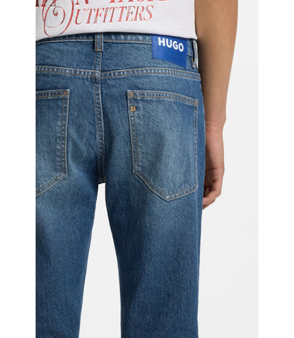 Hugo Blue Skinny Fit Jeans In Stretch Denim Blue