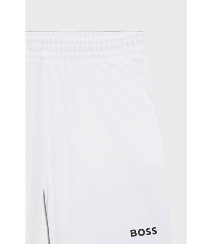 Boss Active Stretch Shorts In Quick Dry Fabric White