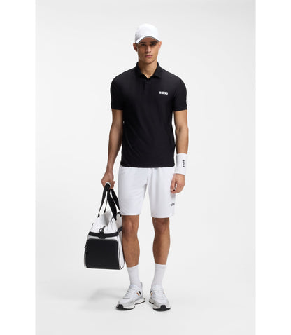 Boss Active Stretch Shorts In Quick Dry Fabric White