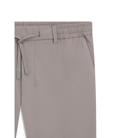 Boss Relaxed Fit Trousers In Waffle Fabric Light Grey
