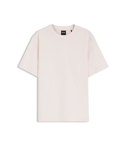 Boss Relaxed Fit T Shirt In Mercerized Cotton Light Pink Women's