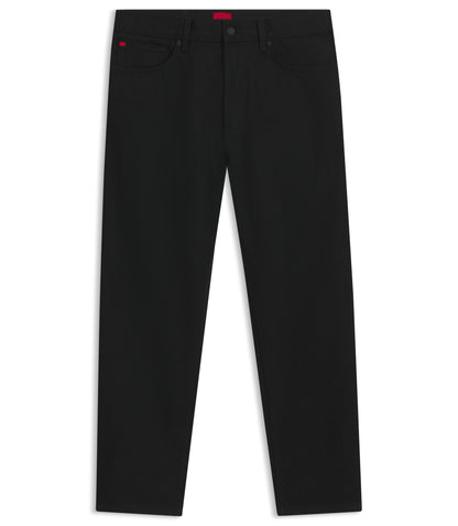 Hugo Black Tapered Fit Jeans In Japanese Denim Black