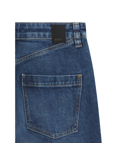 Boss Slim Fit Jeans In Indigo Stretch Denim Dark Blue Women's
