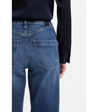 Boss Slim Fit Jeans In Indigo Stretch Denim Dark Blue Women's