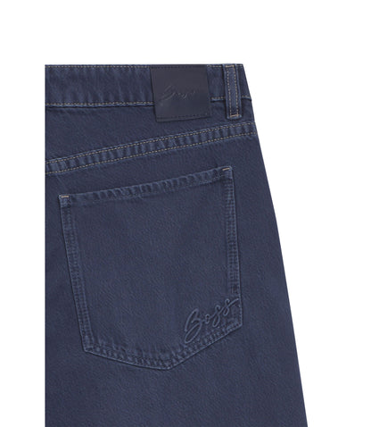 Boss Relaxed Fit Jeans With Wide Leg Grey Women's