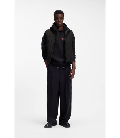 Hugo Lightweight Gilet With Vertical Quilting Black