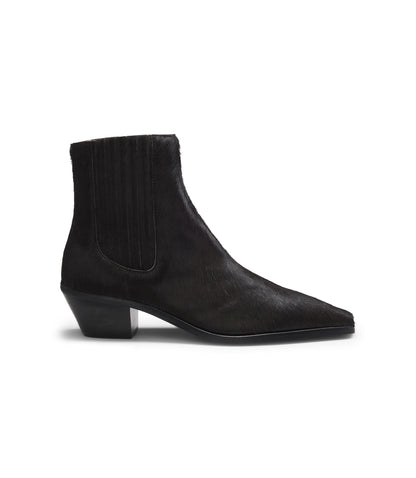 Boss Ankle Boots In Pony Hair Leather Dark Purple Womens Dark Purple
