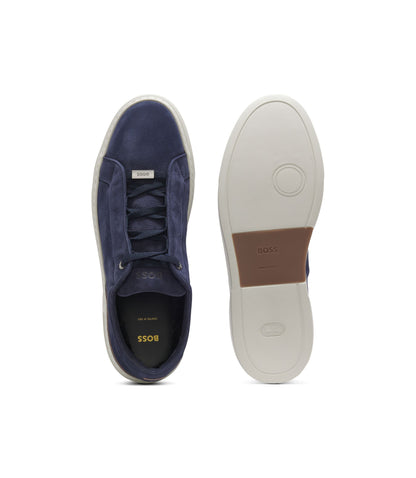 Boss Gary Trainers In Nubuck Dark Blue Dark Blue