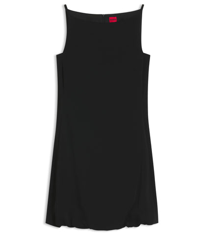 Hugo Front Pleat Dress With Balloon Skirt Black Women's