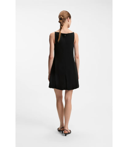 Hugo Front Pleat Dress With Balloon Skirt Black Women's