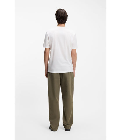 Hugo Gradient Logo T Shirt In Cotton Jersey White