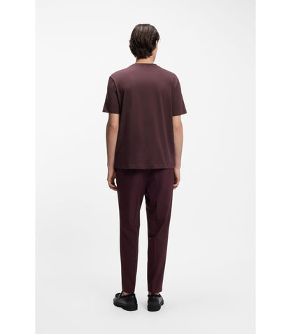 Hugo Gradient Logo T Shirt In Cotton Jersey Light Brown
