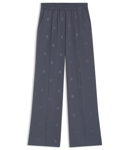 Hugo Relaxed Fit Trousers With Stacked Logos Patterned Women's