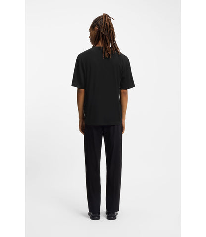 Hugo Printed Artwork T Shirt In Cotton Jersey Black