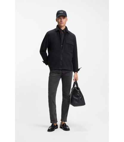 Boss Delaware Grey Slim Fit Jeans In Stretch Denim Dark Grey