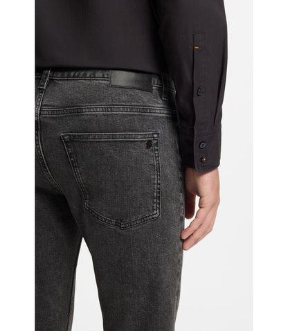 Boss Delaware Grey Slim Fit Jeans In Stretch Denim Dark Grey