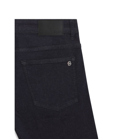 Boss Delaware Dark Blue Slim Fit Jeans In Soft Motion Denim Dark Blue