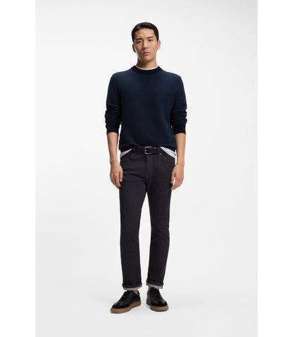 Boss Delaware Dark Blue Slim Fit Jeans In Soft Motion Denim Dark Blue