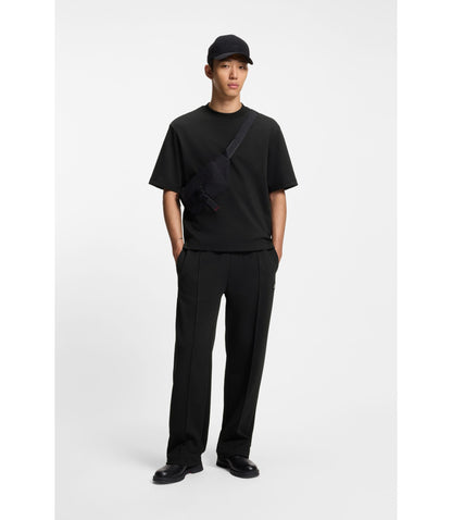 Hugo Overlock Stitch T Shirt In A Relaxed Fit Black