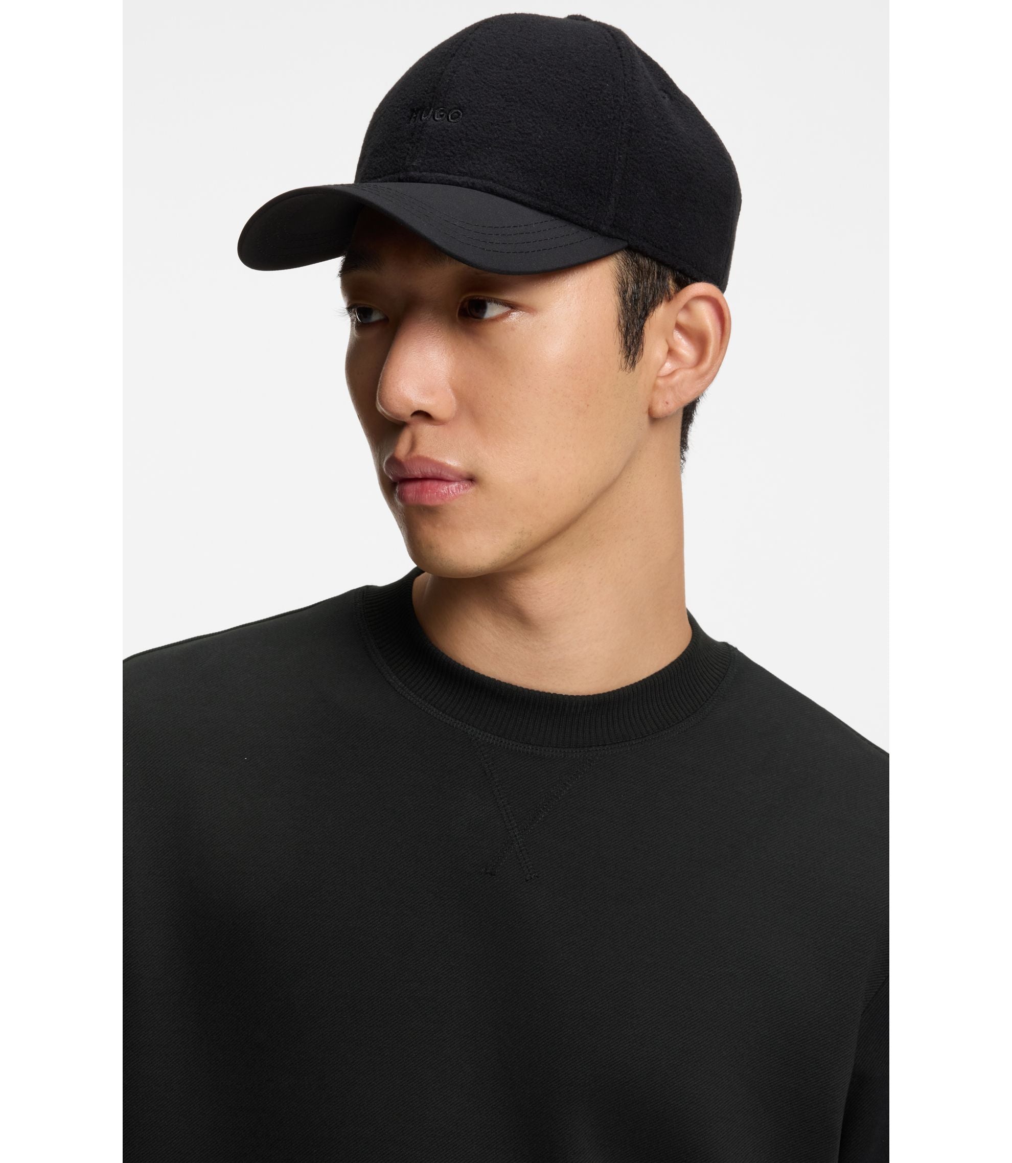 Hugo Overlock Stitch T Shirt In A Relaxed Fit Black