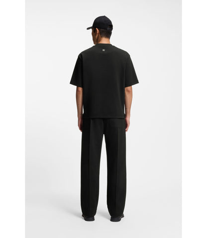 Hugo Overlock Stitch T Shirt In A Relaxed Fit Black