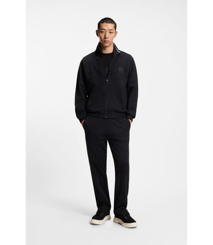 Hugo Rubber Logo T Shirt In Cotton Jersey Black
