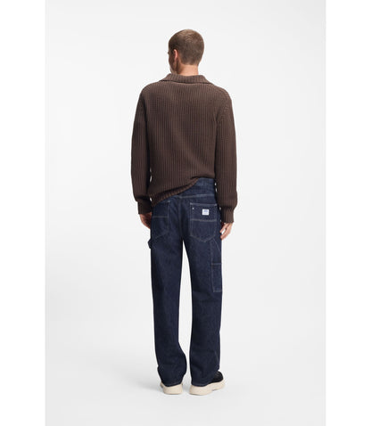 Hugo Baggy Fit Jeans In Dark Blue Denim Dark Blue