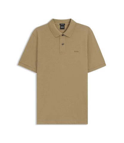 Boss Pallas Polo Shirt In Cotton Piqu With Embroidered Logo Khaki