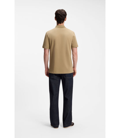 Boss Pallas Polo Shirt In Cotton Piqu With Embroidered Logo Khaki