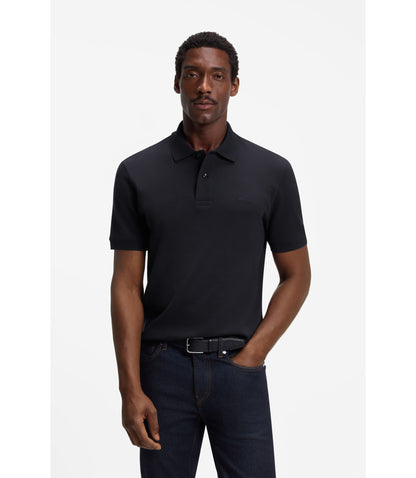 Boss Pallas Polo Shirt In Cotton Piqu With Embroidered Logo Dark Blue