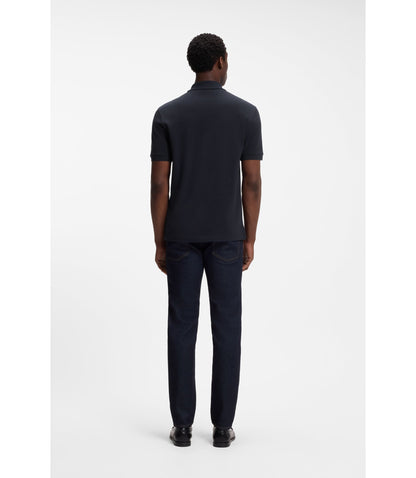 Boss Pallas Polo Shirt In Cotton Piqu With Embroidered Logo Dark Blue