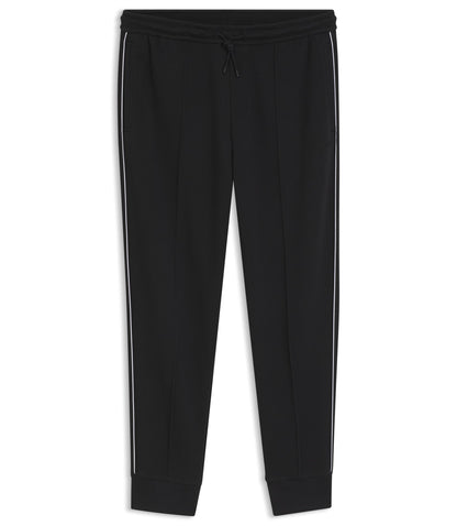 Boss Piping Detail Tracksuit Bottoms In A Cotton Blend Black