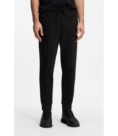 Boss Piping Detail Tracksuit Bottoms In A Cotton Blend Black