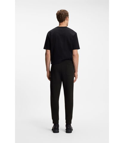 Boss Piping Detail Tracksuit Bottoms In A Cotton Blend Black