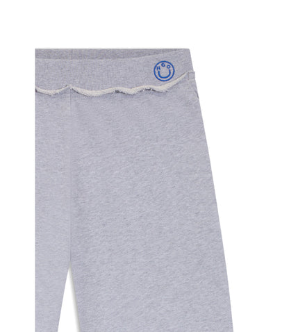 Hugo Logo Waistband Tracksuit Bottoms In Cotton Terry Light Grey Women's