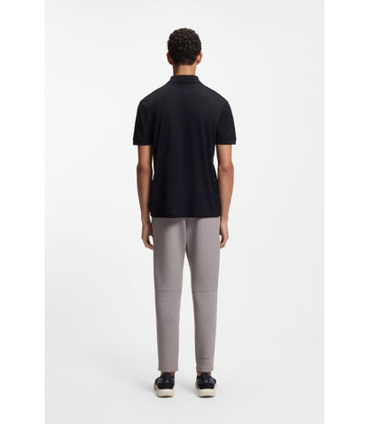 Boss Paddy Polo Shirt With Engineered Stripe Dark Blue