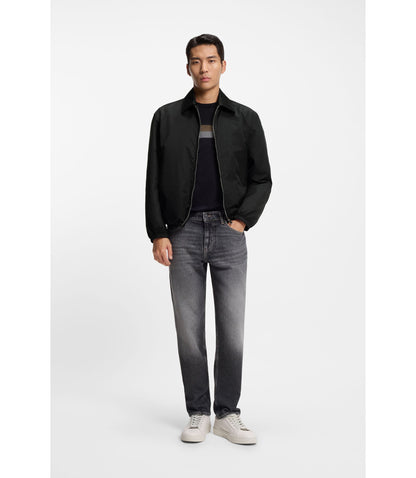 Boss Micro Monogram Jacket With Water Repellent Finish Black