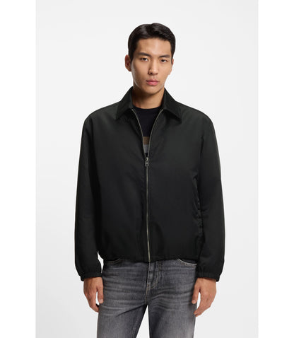 Boss Micro Monogram Jacket With Water Repellent Finish Black
