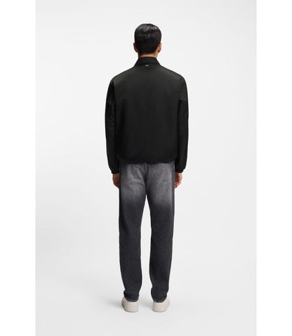 Boss Micro Monogram Jacket With Water Repellent Finish Black