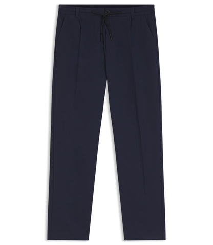 Hugo Performance Stretch Modern Fit Trousers In Ottoman Fabric Dark Blue
