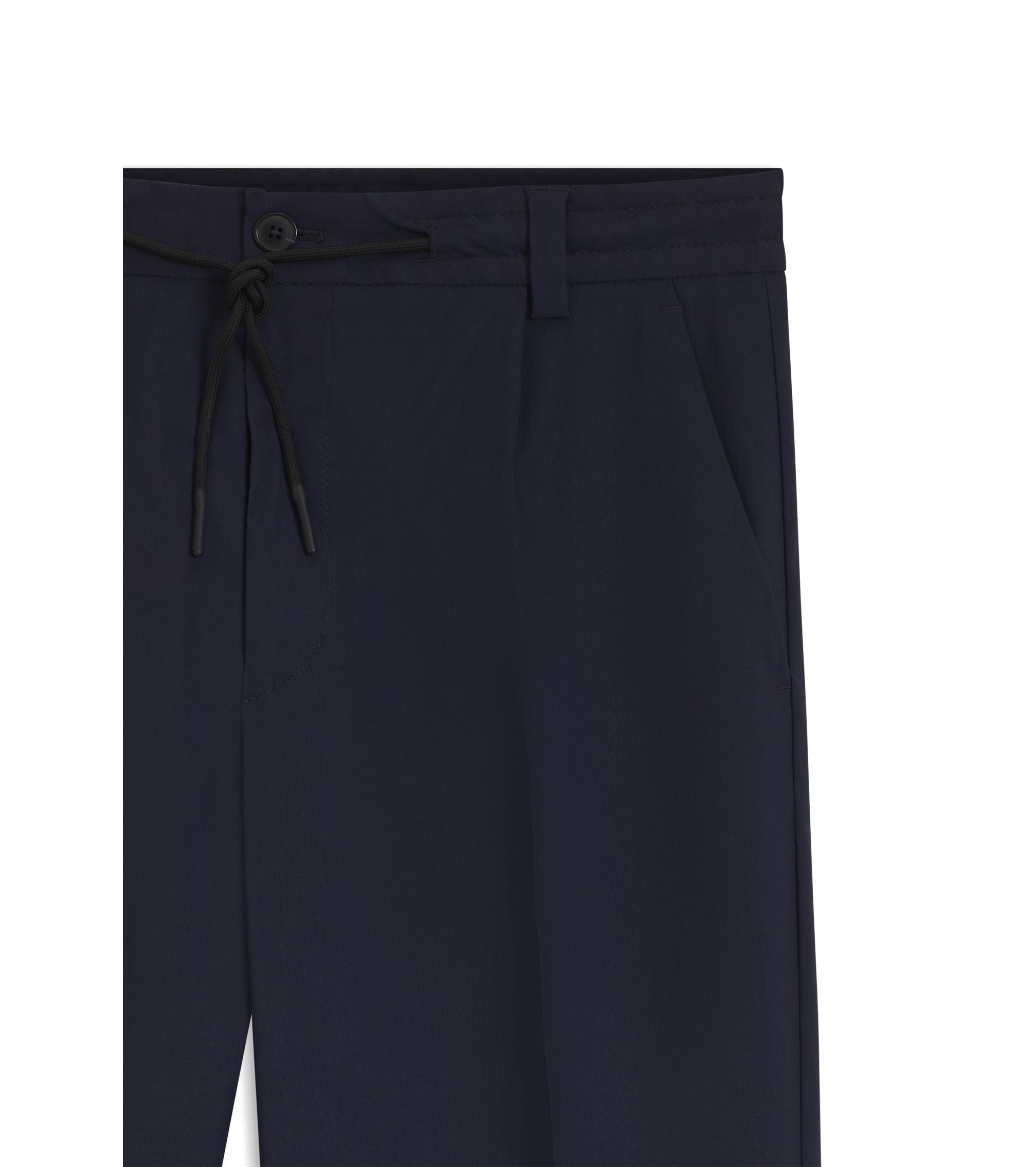 Hugo Performance Stretch Modern Fit Trousers In Ottoman Fabric Dark Blue