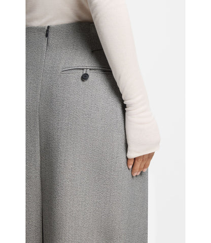 Boss Belted Skirt With Pleat Front Silver Women's