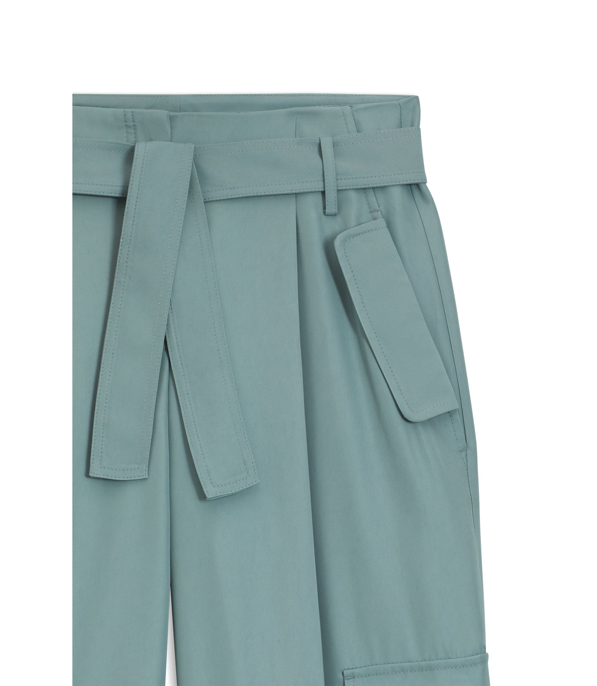 Boss Relaxed Fit Trousers In Drapey Twill Blue Women's
